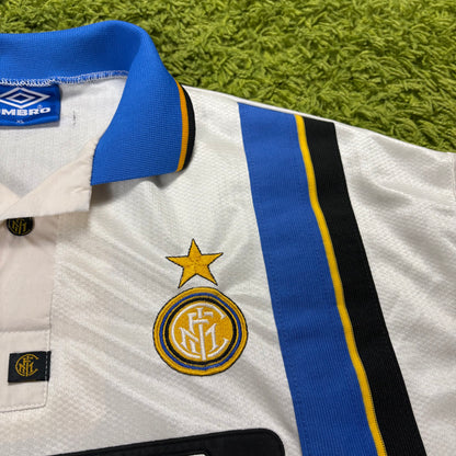 Umbro Inter Mailand Milan Milano Ronaldo R9 Trikot Weiß Größe XL 1997 1998 fenomeno
