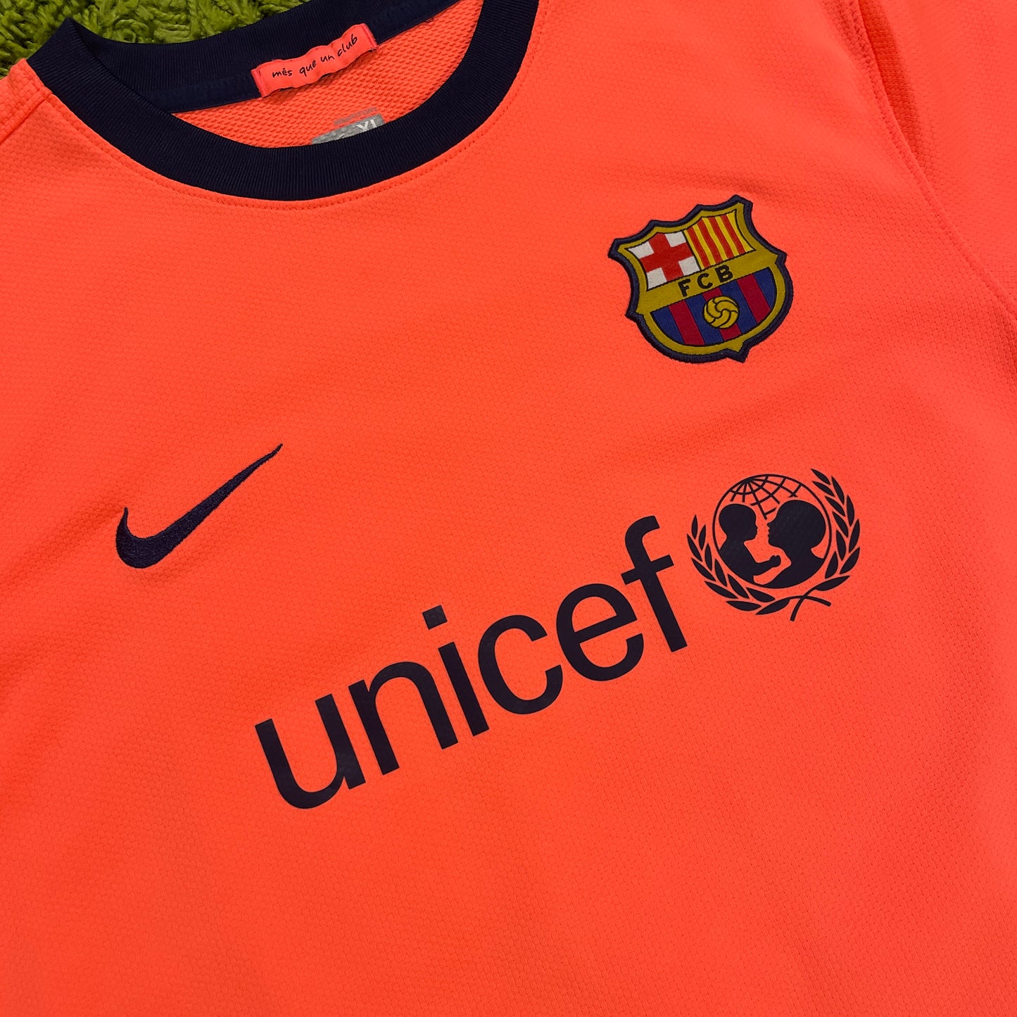 Nike FC Barcelona Trikot Messi orange Größe YXL -> S 2009 2010