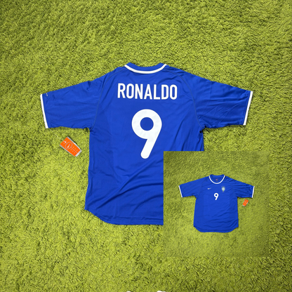 Nike Brasilien Ronaldo R9 Trikot blau Größe L 2000 2002 Neu mit Etikett brasil