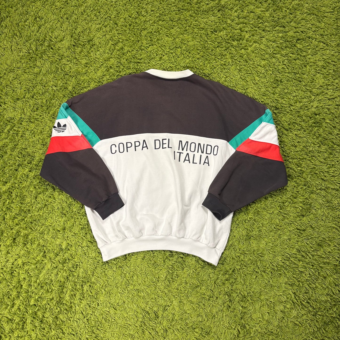 Adidas Italien Coppa Del Mondo Trainingsanzug Tracksuit grau 1990 Größe M