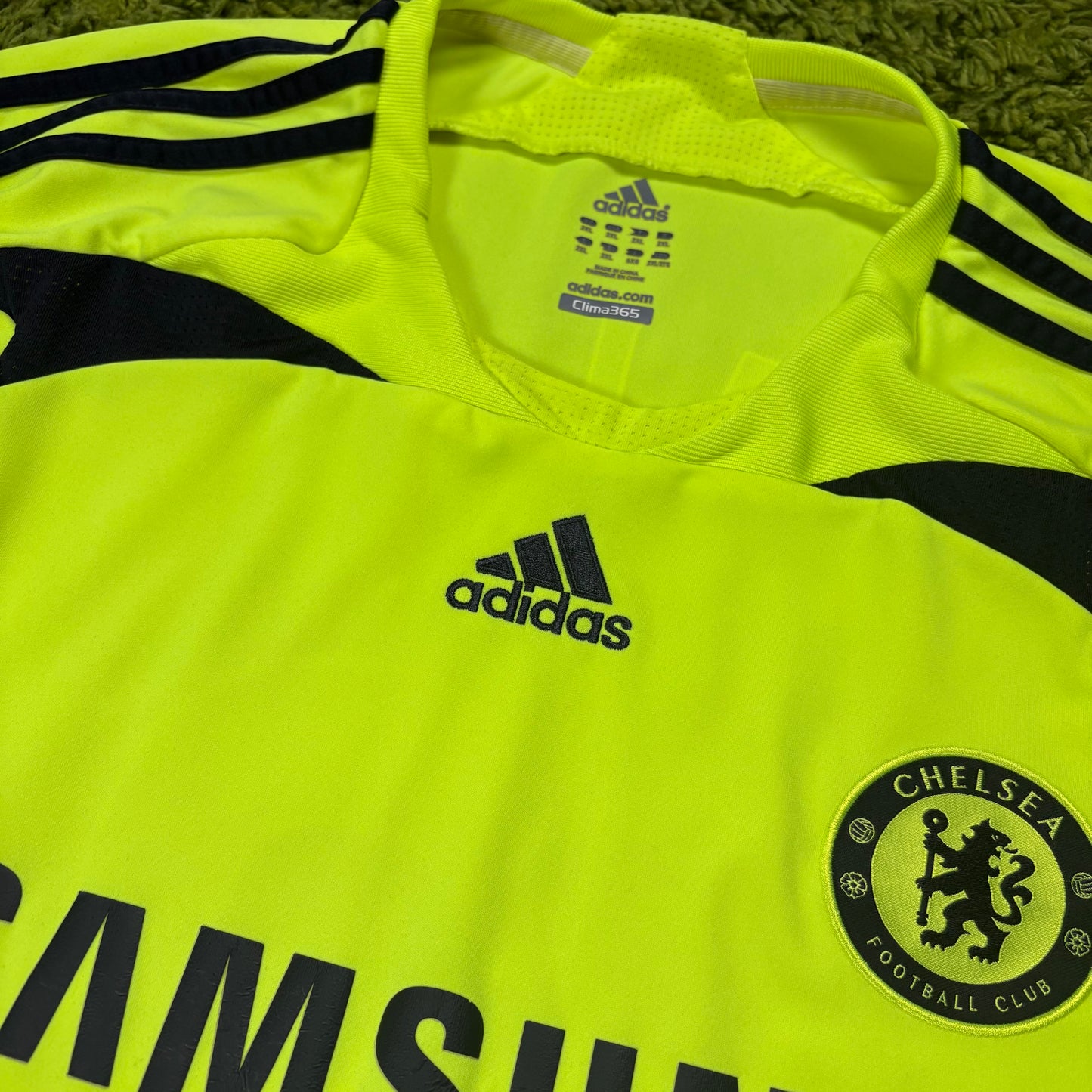 Adidas FC Chelsea Ballack Trikot grün neon Gelb Größe XXL 2007 2008