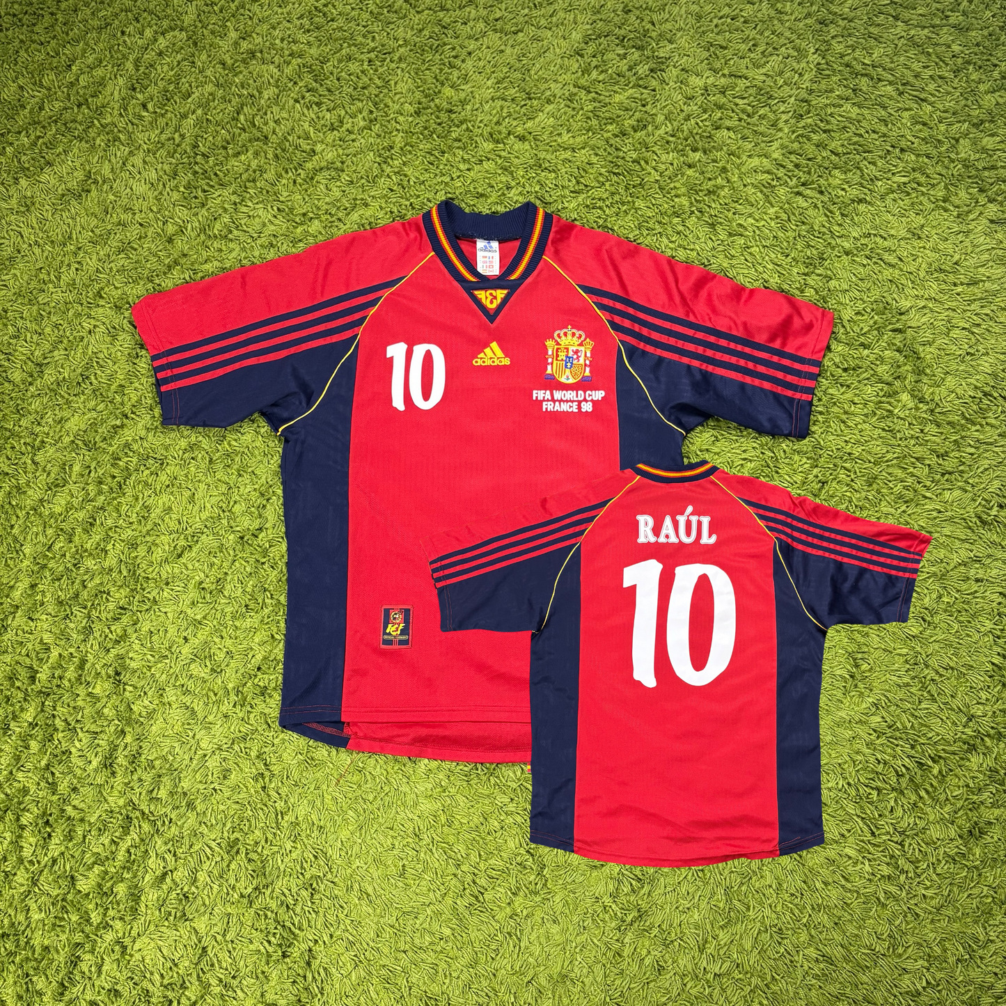 Adidas Spanien Raul Trikot rot Größe M 1998