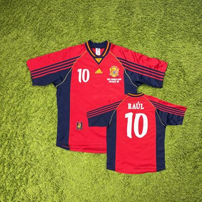 Adidas Spanien Raul Trikot rot Größe M 1998