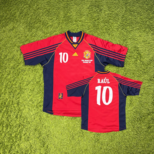 Adidas Spanien Raul Trikot rot Größe M 1998