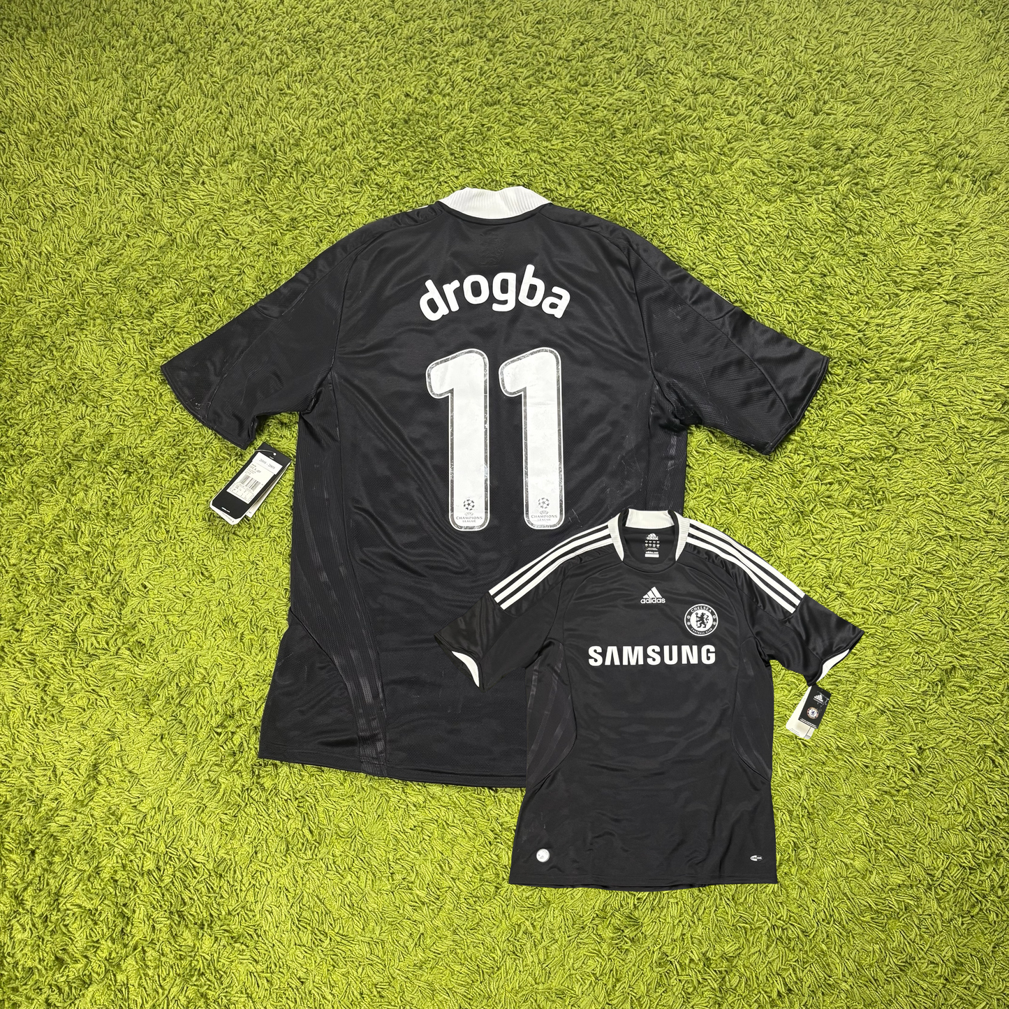 Adidas FC Chelsea Drogba Trikot schwarz Größe L 2008 2009
