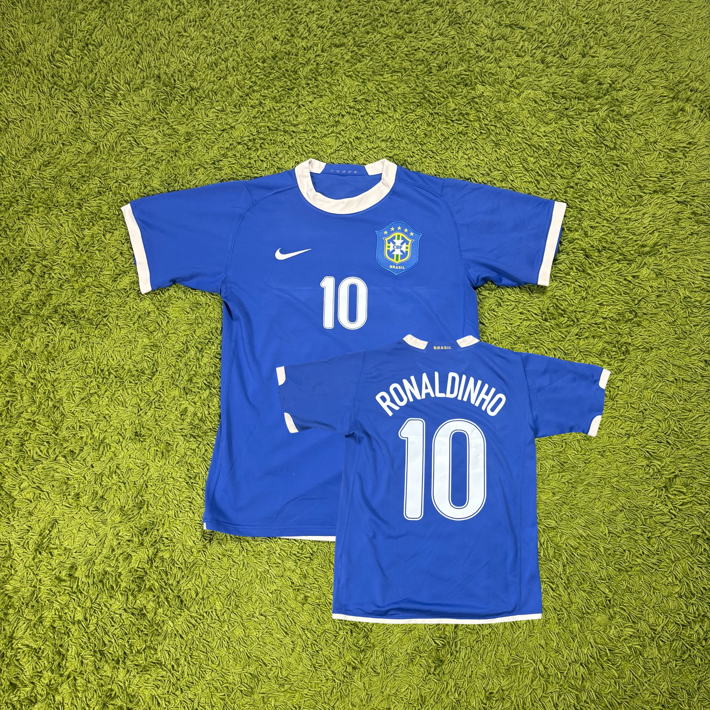 Nike Brasilien Ronaldinho Trikot blau Größe M 2006