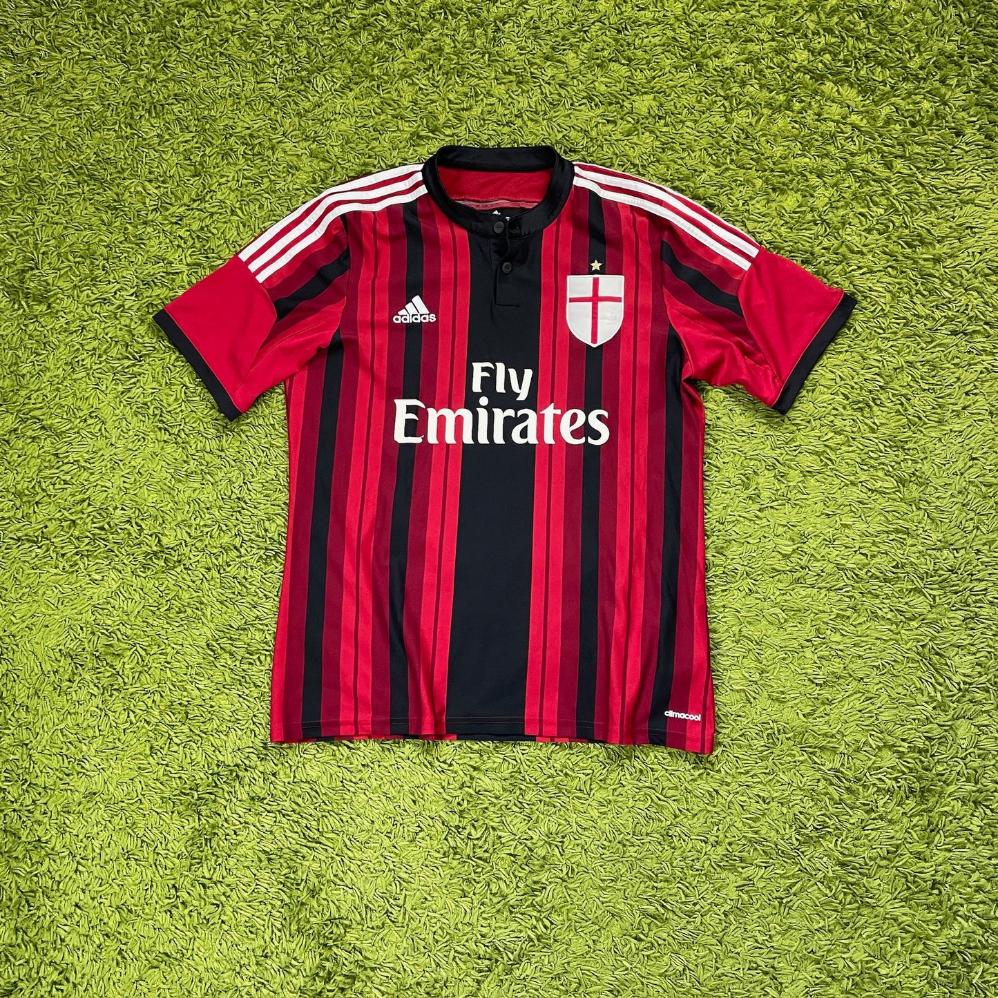 Adidas AC Mailand Milan Trikot schwarz rot Größe L 2014 2015