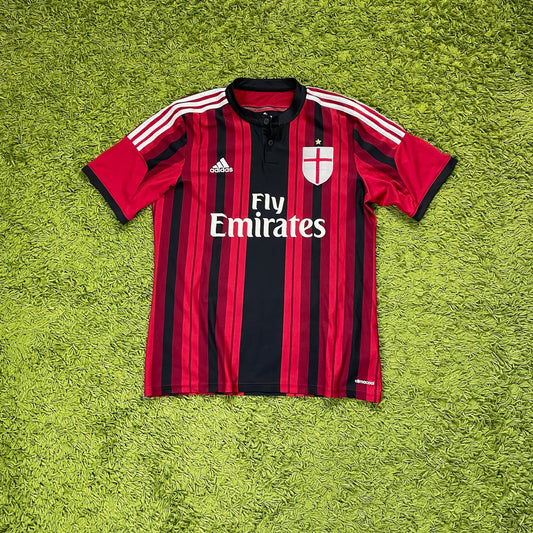 Adidas AC Mailand Milan Trikot schwarz rot Größe L 2014 2015