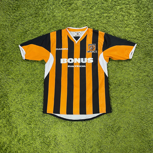 Diadora Hull City Trikot gelb schwarz Größe M 2005 2006