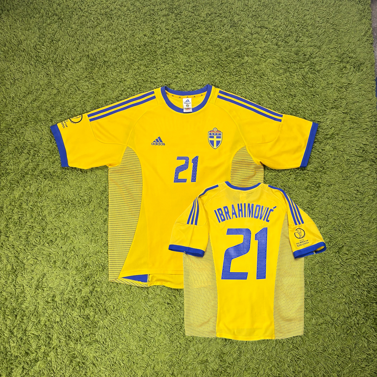 Adidas Schweden Ibrahimovic Trikot Gelb Größe L 2002