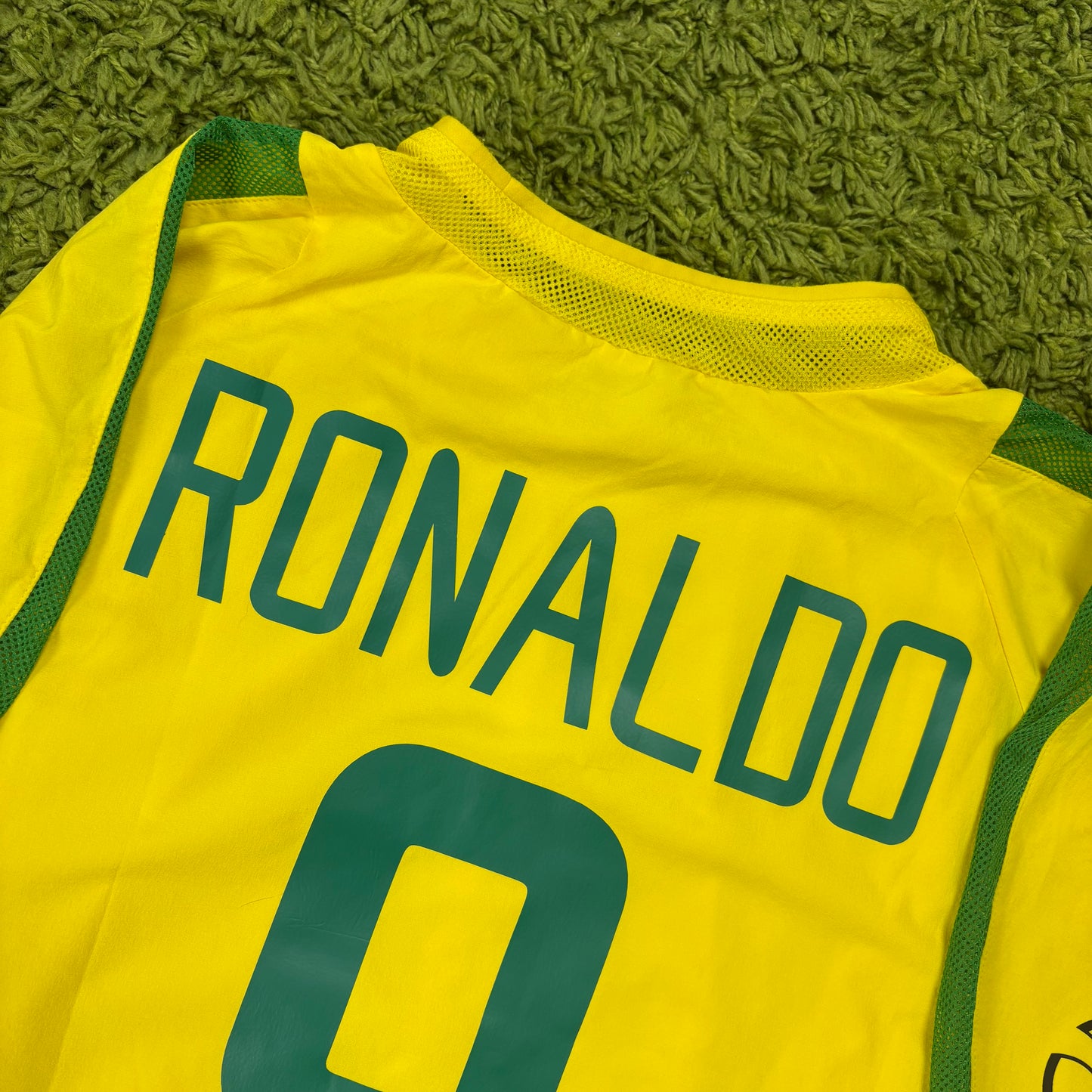 Nike Brasilien Ronaldo Trikot Gelb Größe M 2002 Player Version Spielertrikot
