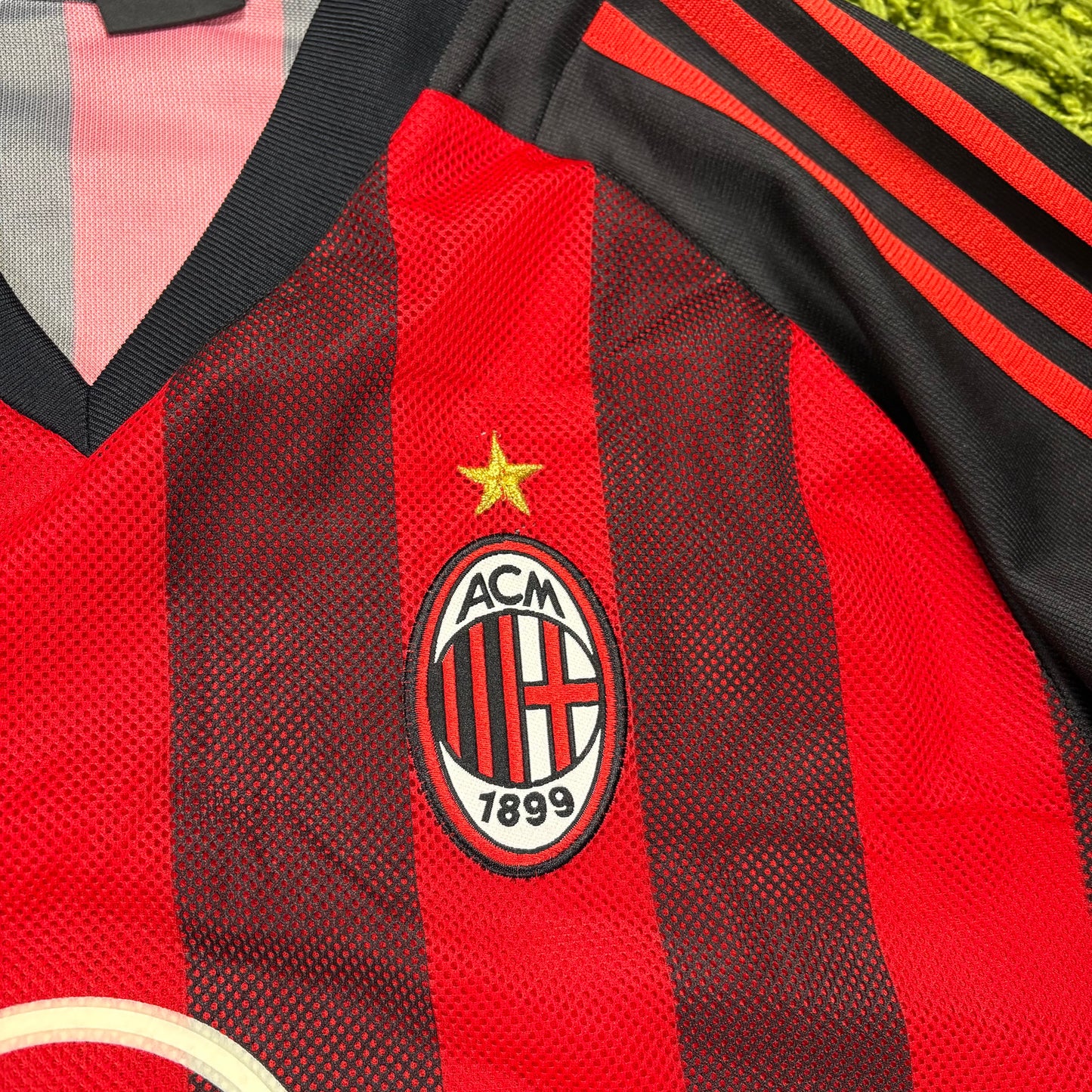 Adidas AC Mailand Milan Rivaldo Trikot rot schwarz Größe L 2002 2003