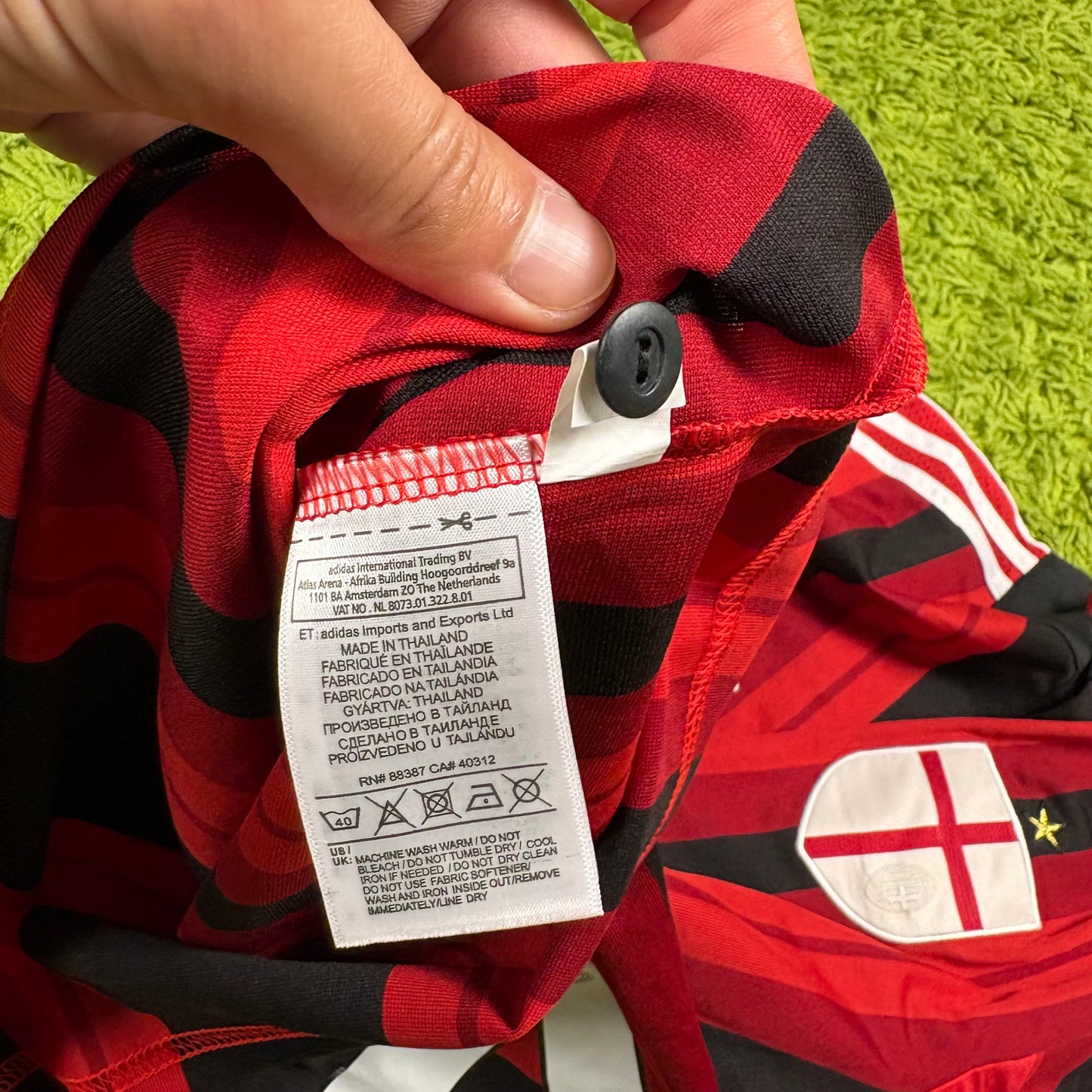 Adidas AC Mailand Milan Van Ginkel Trikot schwarz Größe L 2013 2014