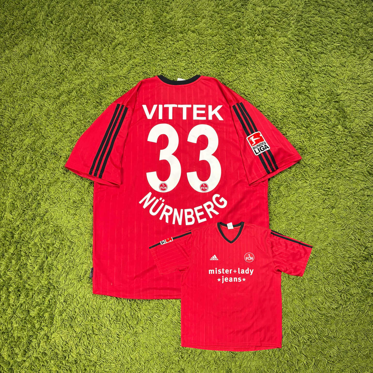 Adidas 1. FC Nürnberg Vittek Trikot rot Größe XL 2004 2005 matchworn