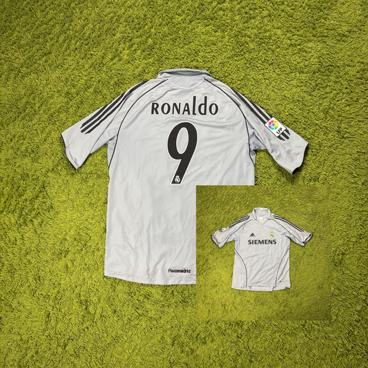 Adidas Real Madrid Ronaldo R9 Trikot grau Größe L 2005 2006