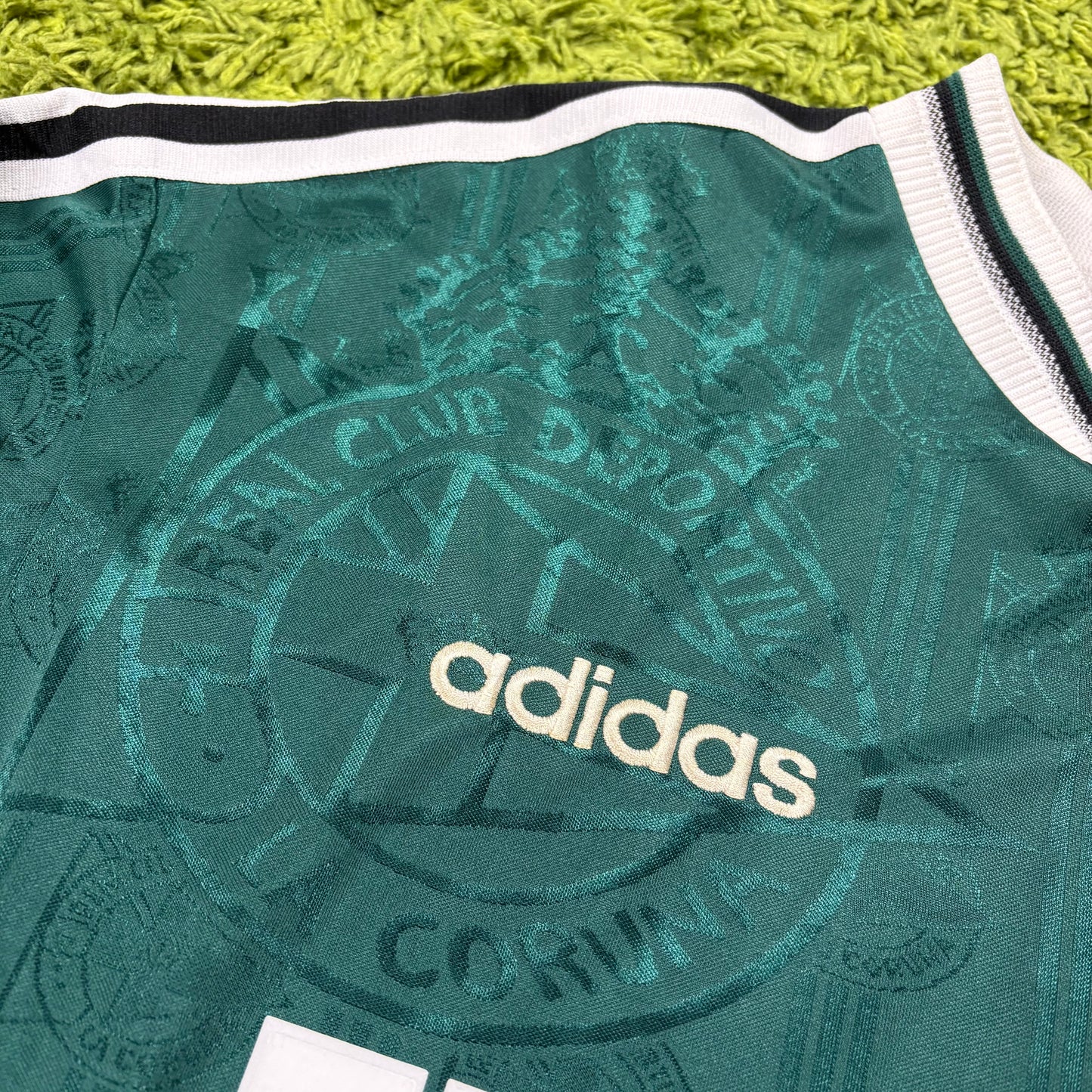 Adidas Deportivo La Coruna Scalomi Trikot Grün Größe XL Langarm 1999 2000