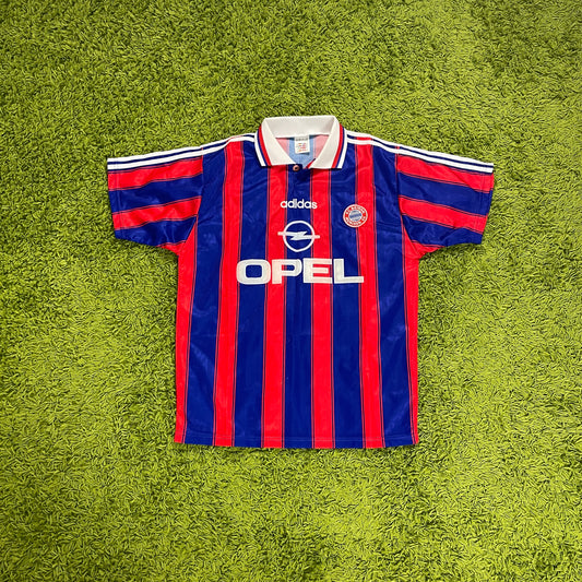 Adidas FC Bayern München Trikot blau rot Größe M 1995 1997