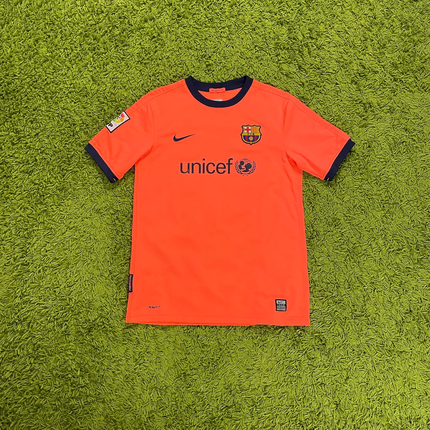 Nike FC Barcelona Trikot Messi orange Größe YXL -> S 2009 2010
