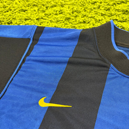 Nike Inter Mailand Milan Zamorano Trikot blau schwarz Größe L 2000 2001