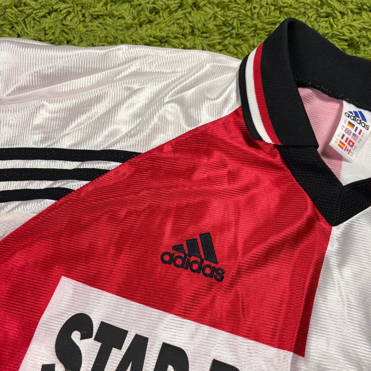Adidas Feyenoord Rotterdam Cruz Trikot rot Weiß Größe XL 1998 1999