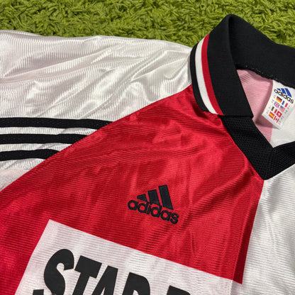 Adidas Feyenoord Rotterdam Cruz Trikot rot Weiß Größe XL 1998 1999