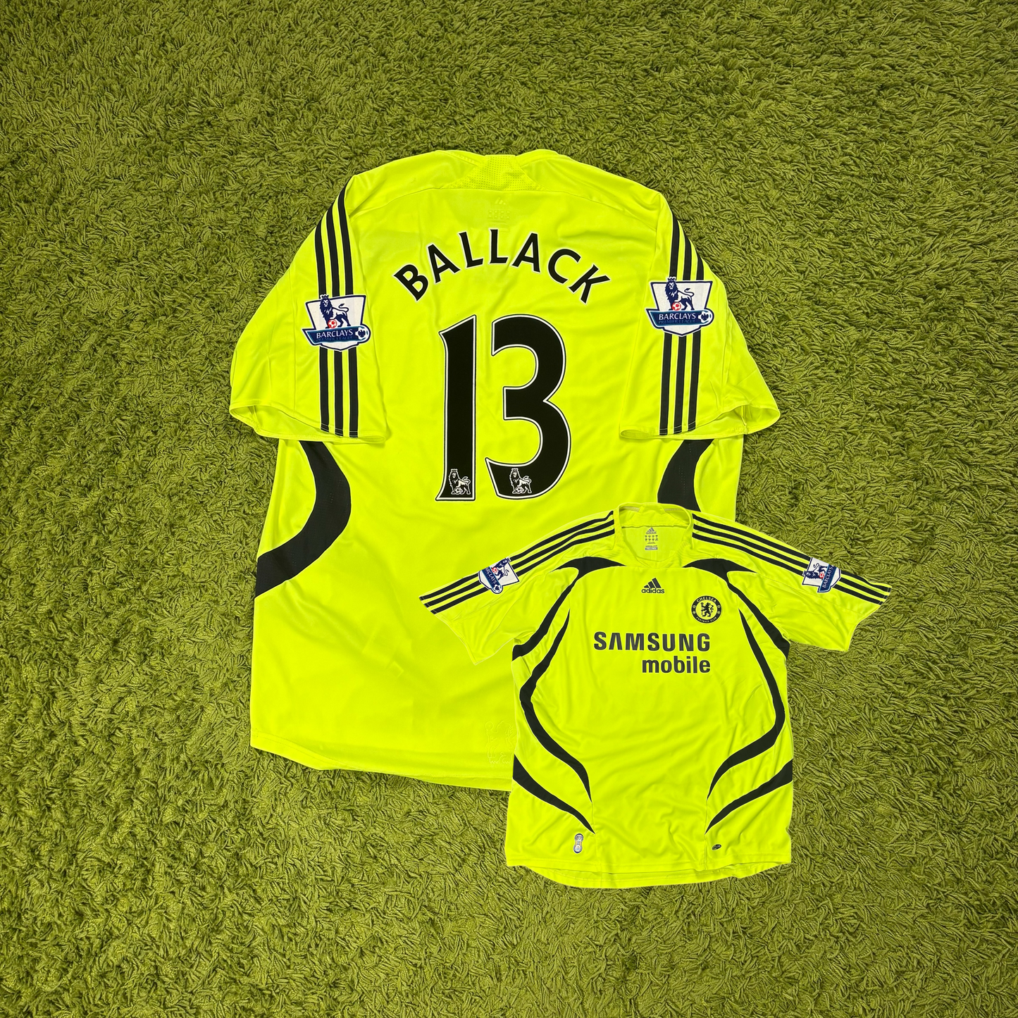 Adidas FC Chelsea Ballack Trikot grün neon Gelb Größe XXL 2007 2008