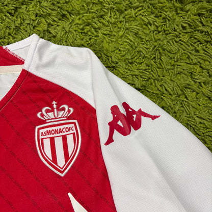 Kappa AS Monaco Tchouameni Trikot Weiß rot Größe M 2020 2021