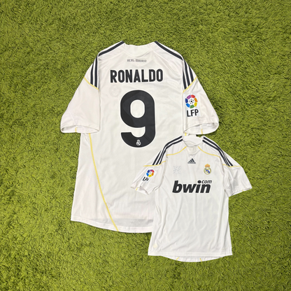 Adidas Real Madrid CR7 Ronaldo Trikot Weiß Größe L 2009 2010