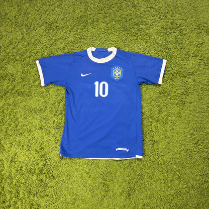 Nike Brasilien Ronaldinho Trikot blau Größe M 2006