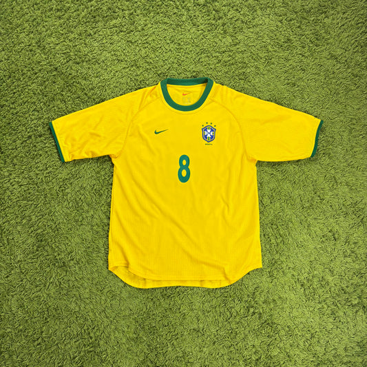 Nike Brasilien Emerson Trikot gelb Größe L 2000 2002