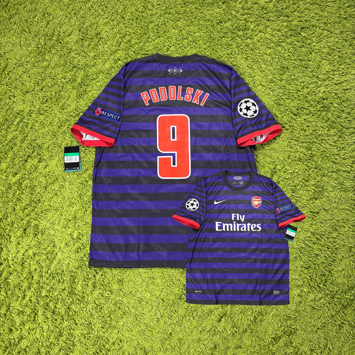 Nike FC Arsenal Podolski Trikot lila Größe XL 2012 2013