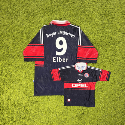 Adidas FC Bayern München Elber Trikot blau Größe M 1997 1998