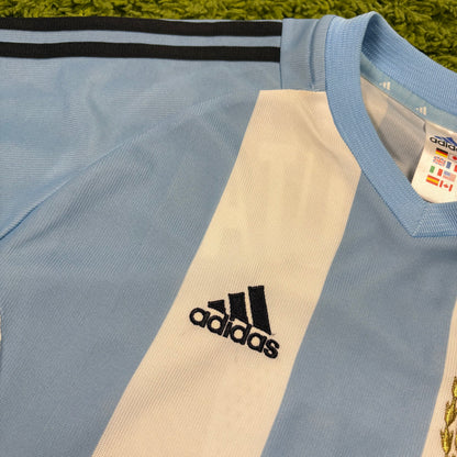 Adidas Argentinien Batistuta Trikot blau weiß Größe L 2002