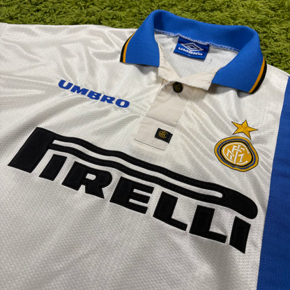 Umbro Inter Mailand Milan Milano Ronaldo R9 Trikot Weiß Größe XL 1997 1998 fenomeno