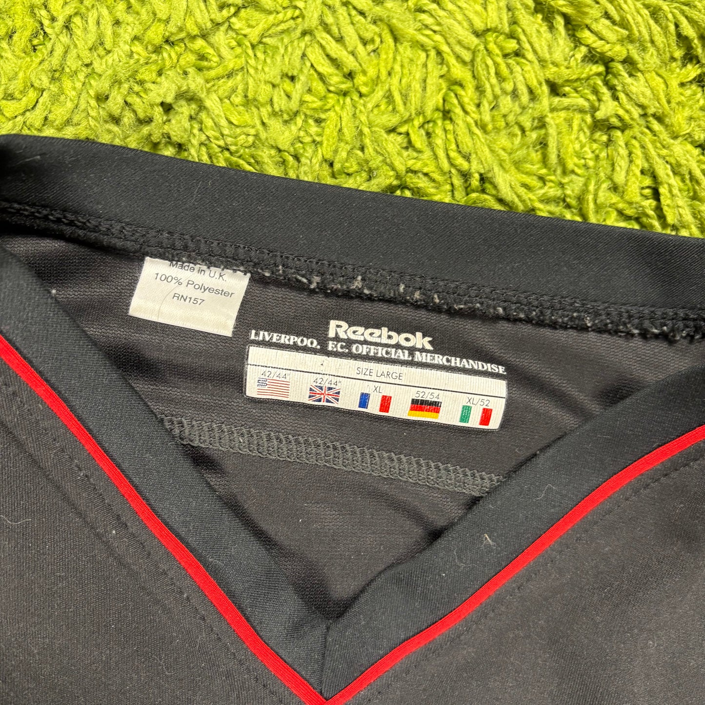 Reebok FC Liverpool Trikot Langarm grau schwarz Größe XL 2002 2004