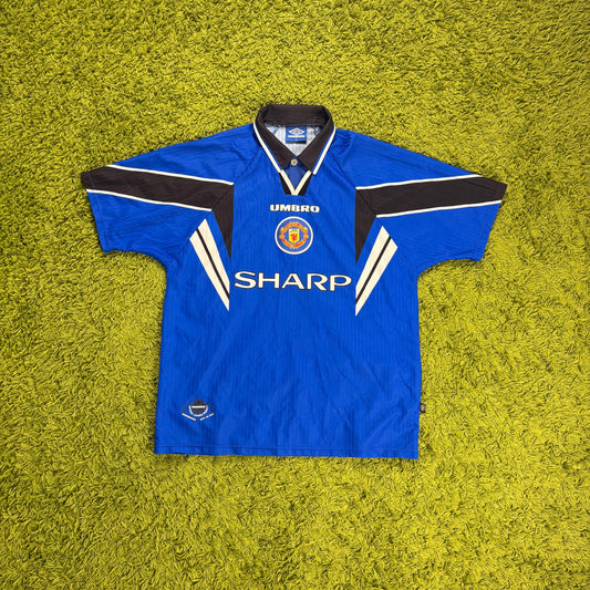 Umbro Manchester United Trikot blau Größe XL 1996 1998