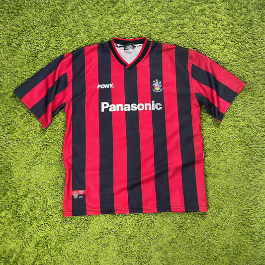 Pony Huddersfield Town Trikot schwarz rot Größe XL 1998 1999