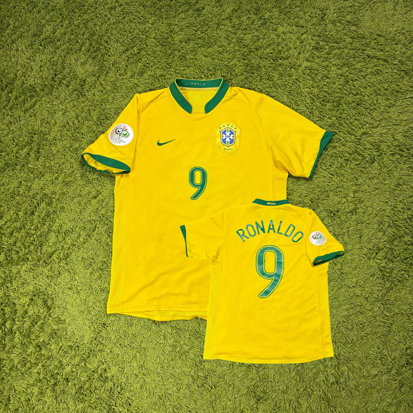 Nike Ronaldo Brasilien Trikot Gelb Größe M 2006