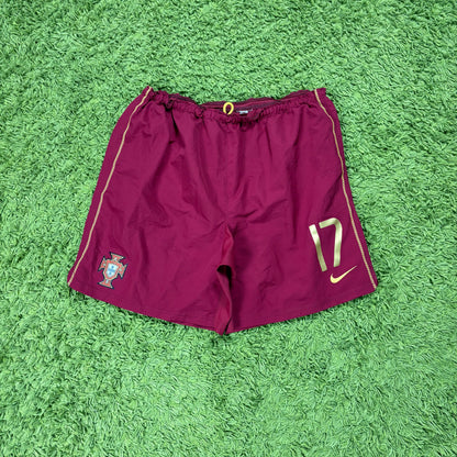 Nike Portugal Cristiano Ronaldo Trikot + Shorts Bordeaux rot Größe M 2006