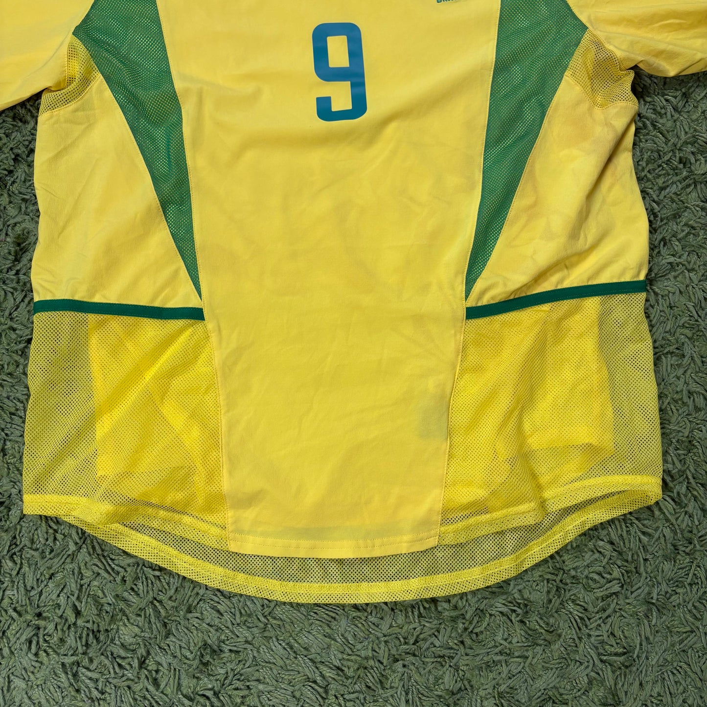 Nike Brasilien Ronaldo Trikot Gelb Größe M 2002 Player Version Spielertrikot