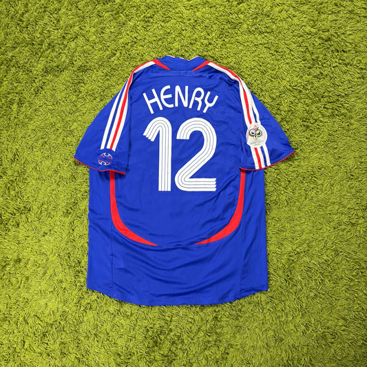 Adidas Frankreich Henry Trikot blau Größe L 2006
