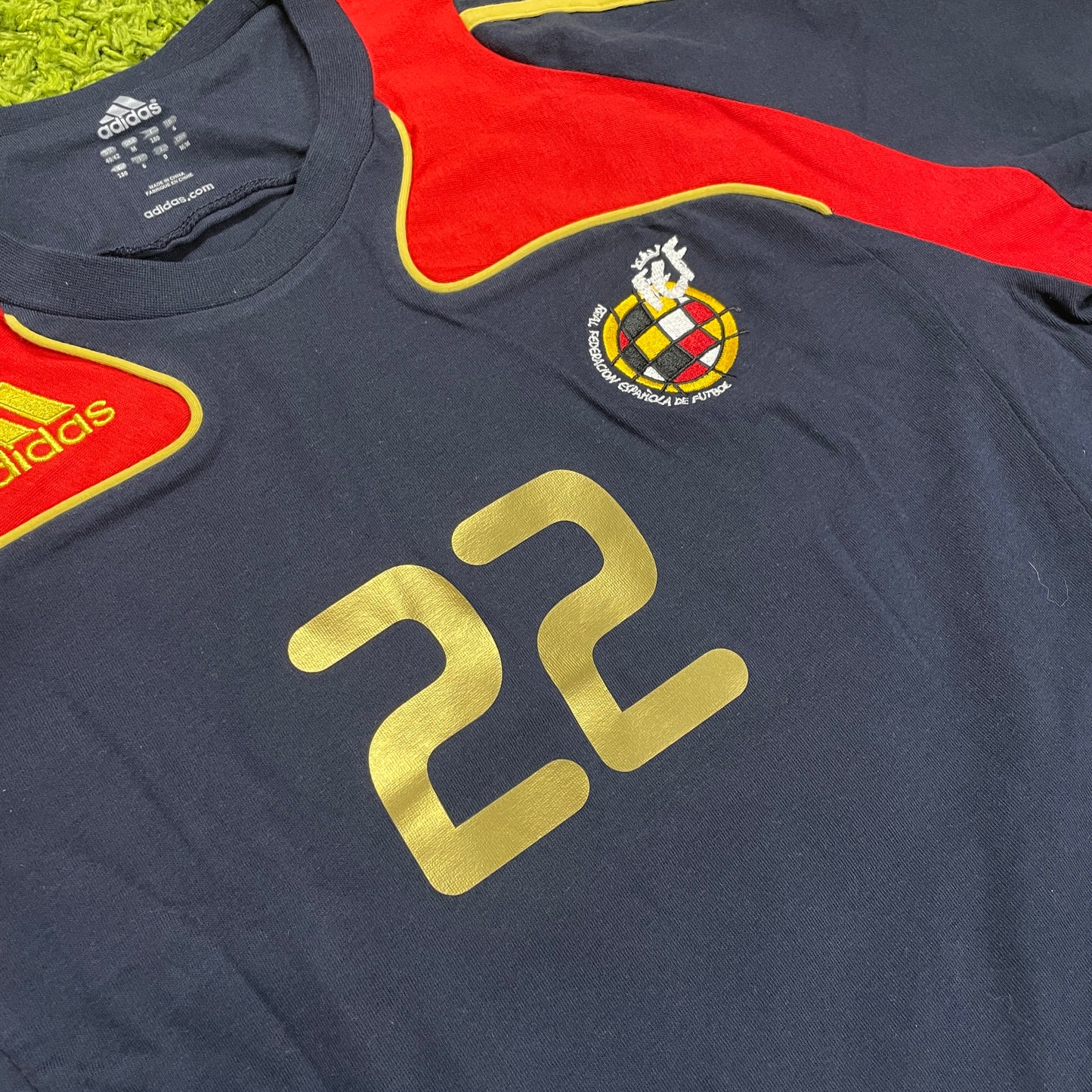 Adidas Spanien T Shirt Größe M blau 2008