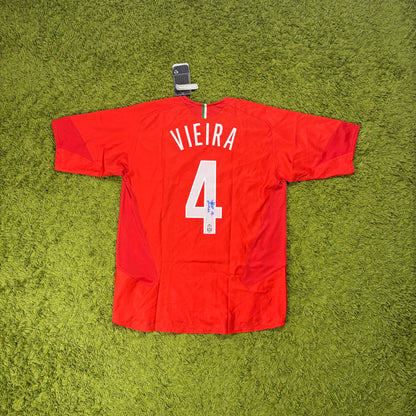 Nike Juventus Turin Vieira Trikot rot Größe L signiert 2005 2006