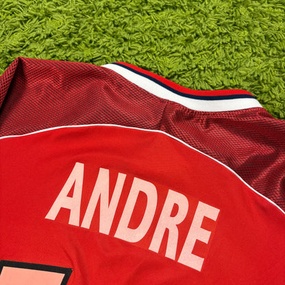 Duarig Grenoble Foot 38 André matchworn Trikot rot Größe XXL 2003 2004