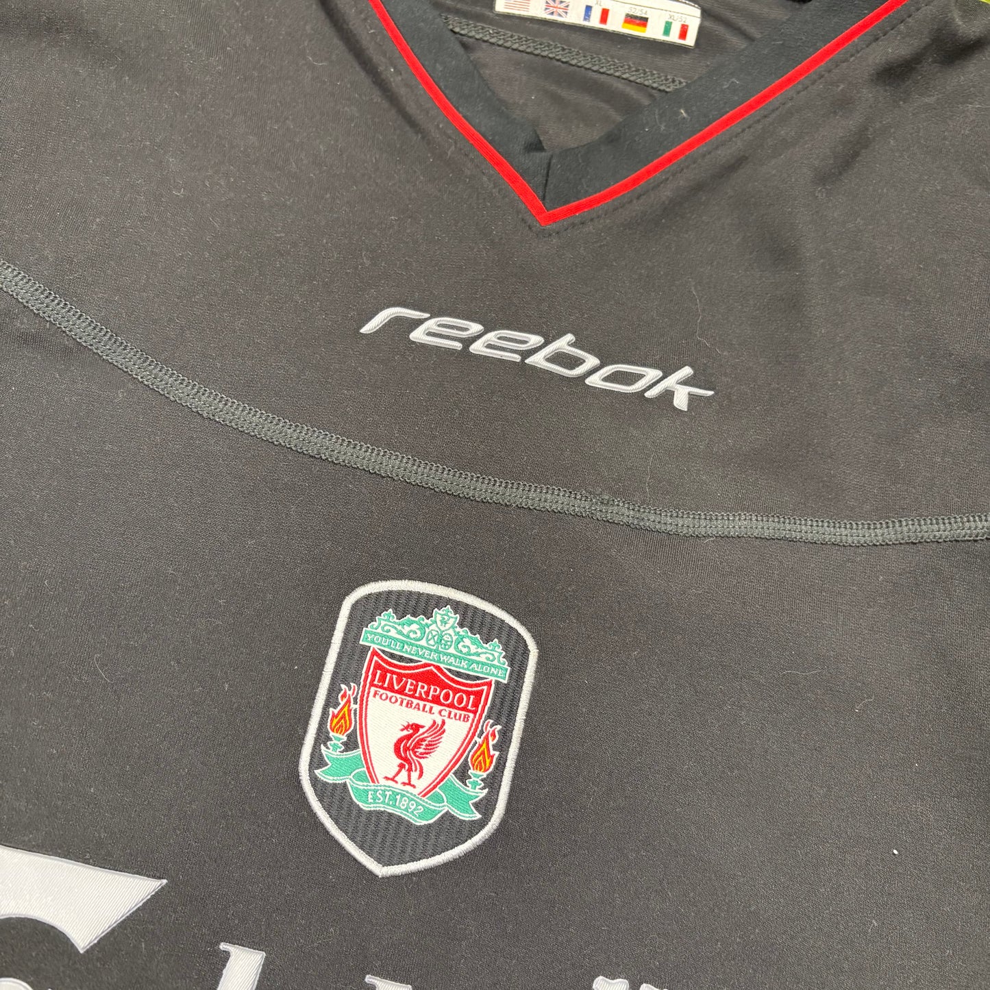 Reebok FC Liverpool Trikot Langarm grau schwarz Größe XL 2002 2004