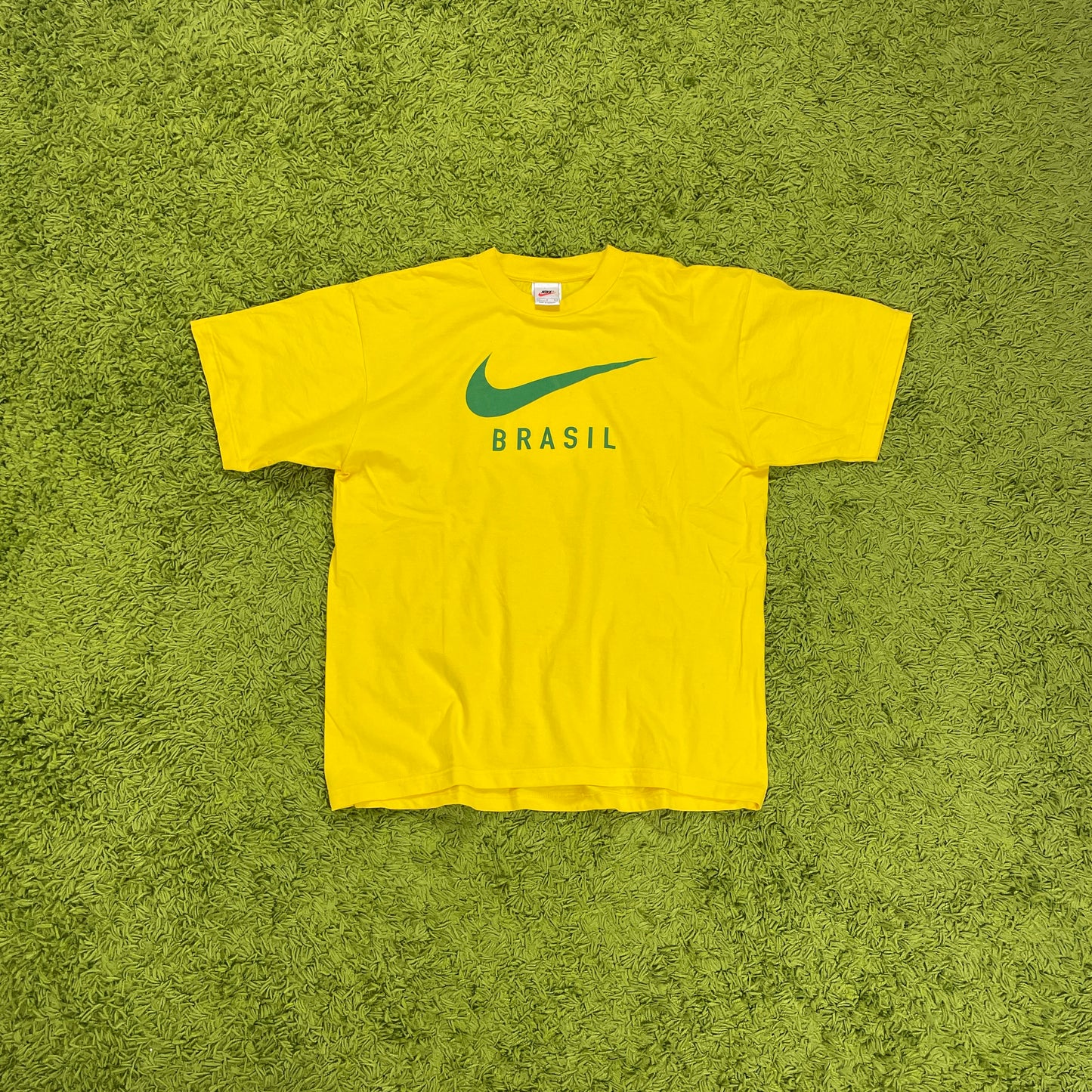 Nike Brasilien T Shirt gelb Größe L 2000er 90s