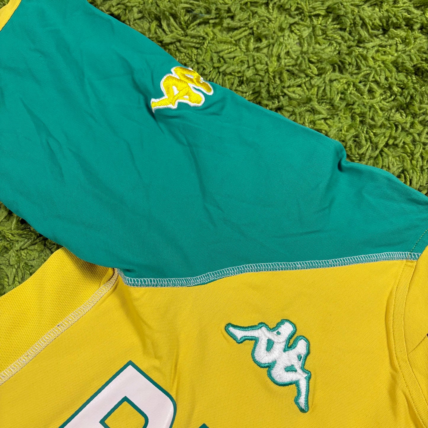Kappa Brasilien Trikot t Shirt gelb Größe L