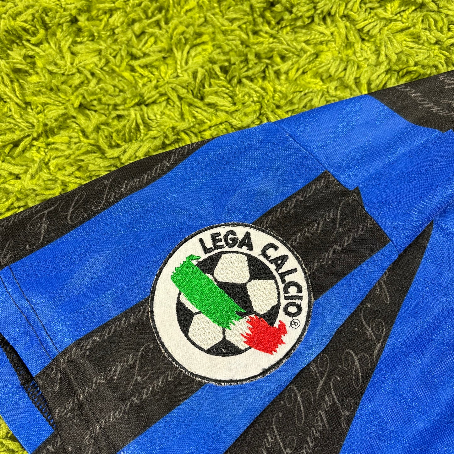 Umbro Inter Mailand Milan Ronaldo R10 Trikot blau schwarz Größe L 1997 1998