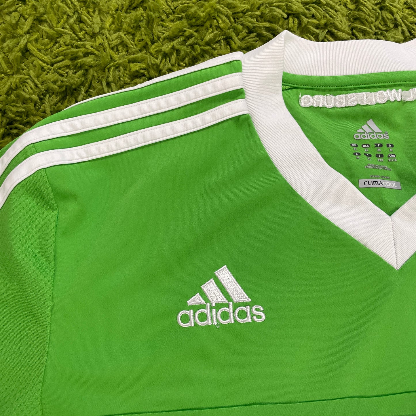 Adidas VFL Wolfsburg Trikot Olic Olić grün Größe XL 2012 2013