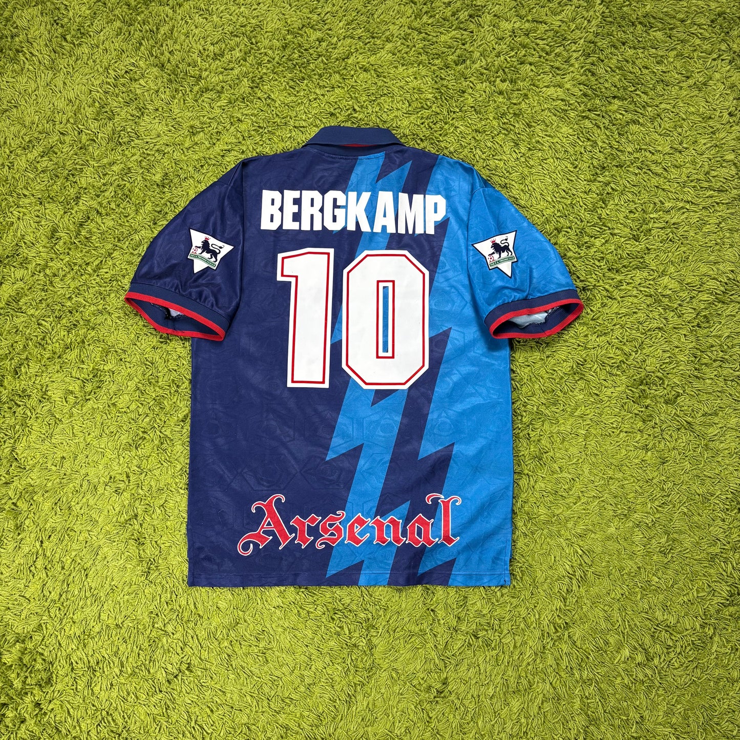 Nike Arsenal FC Bergkamp Trikot blau Größe L 1994 1995